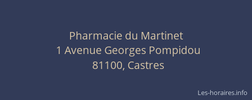 Pharmacie du Martinet