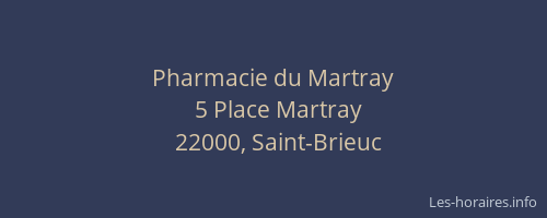 Pharmacie du Martray