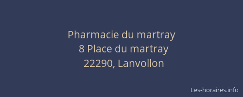 Pharmacie du martray