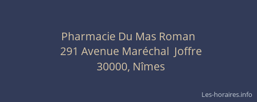 Pharmacie Du Mas Roman