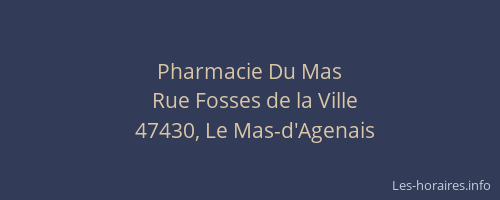 Pharmacie Du Mas