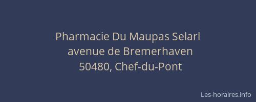 Pharmacie Du Maupas Selarl