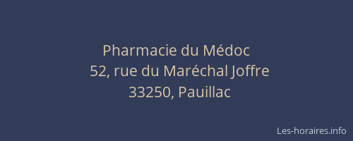 Pharmacie du Médoc