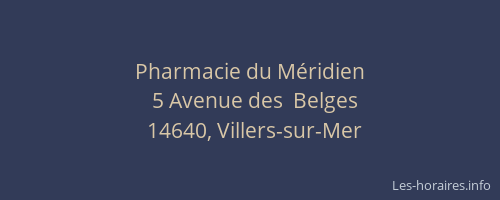 Pharmacie du Méridien