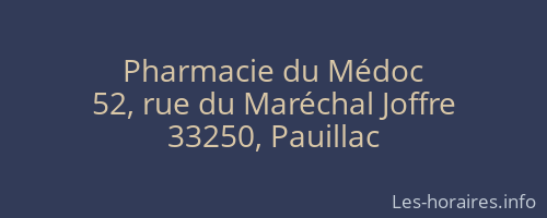 Pharmacie du Médoc