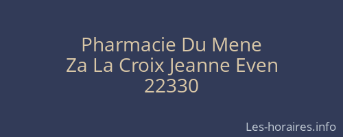 Pharmacie Du Mene