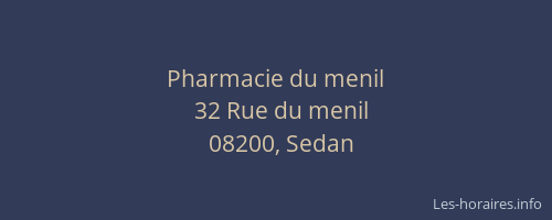 Pharmacie du menil