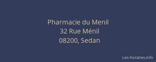 Pharmacie du Menil