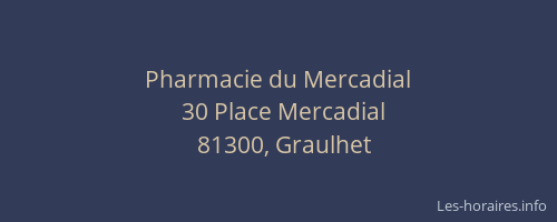 Pharmacie du Mercadial