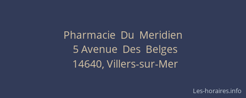 Pharmacie  Du  Meridien