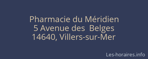 Pharmacie du Méridien