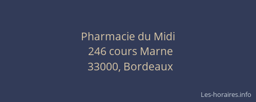 Pharmacie du Midi