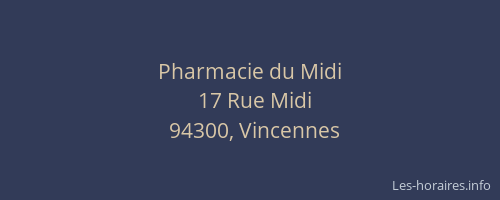Pharmacie du Midi