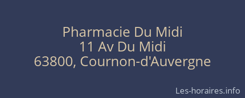 Pharmacie Du Midi