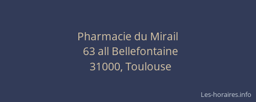 Pharmacie du Mirail