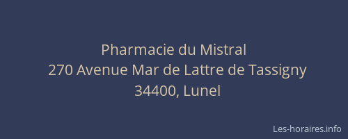 Pharmacie du Mistral