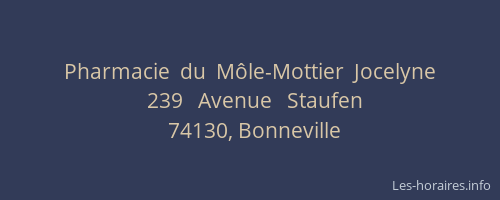 Pharmacie  du  Môle-Mottier  Jocelyne