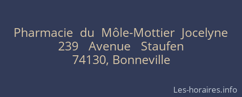Pharmacie  du  Môle-Mottier  Jocelyne