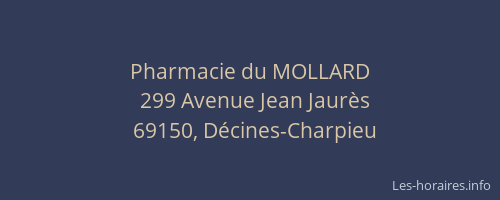 Pharmacie du MOLLARD