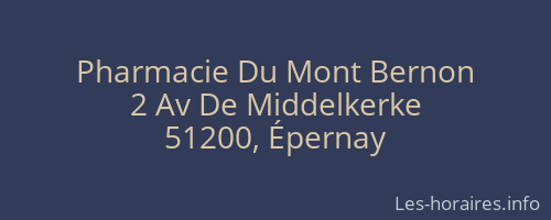 Pharmacie Du Mont Bernon