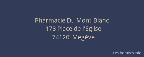 Pharmacie Du Mont-Blanc