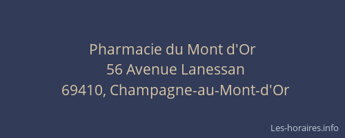 Pharmacie du Mont d'Or
