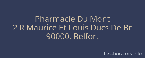 Pharmacie Du Mont