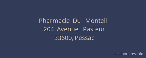 Pharmacie  Du   Monteil