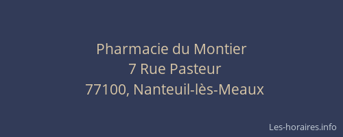 Pharmacie du Montier