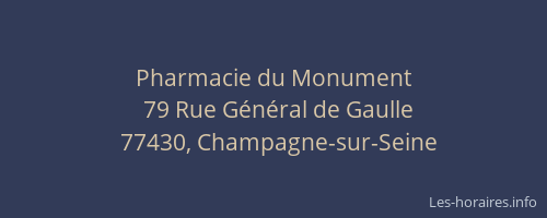 Pharmacie du Monument
