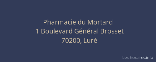 Pharmacie du Mortard