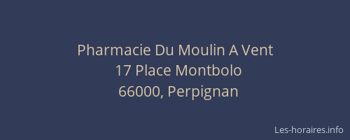Pharmacie Du Moulin A Vent