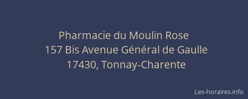 Pharmacie du Moulin Rose