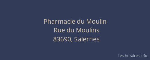 Pharmacie du Moulin