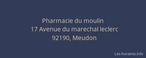 Pharmacie du moulin