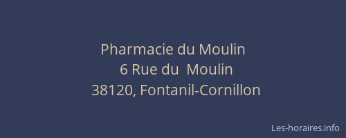 Pharmacie du Moulin
