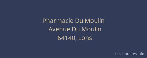 Pharmacie Du Moulin