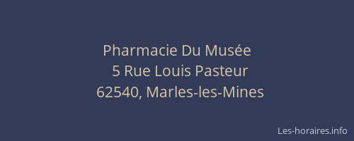 Pharmacie Du Mus&eacute;e