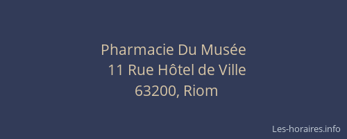 Pharmacie Du Musée