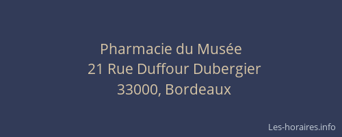 Pharmacie du Musée