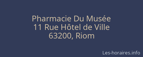 Pharmacie Du Musée
