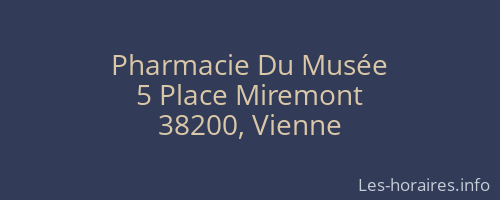 Pharmacie Du Musée