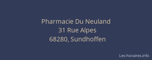 Pharmacie Du Neuland