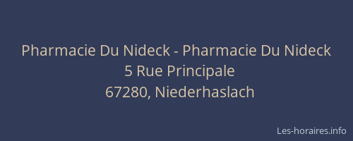 Pharmacie Du Nideck - Pharmacie Du Nideck