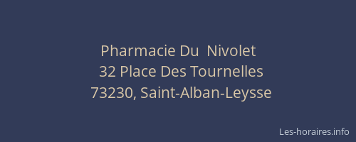 Pharmacie Du  Nivolet