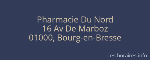 Pharmacie Du Nord