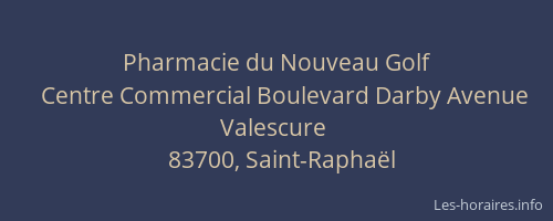Pharmacie du Nouveau Golf