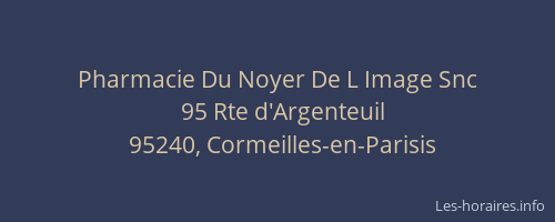 Pharmacie Du Noyer De L Image Snc