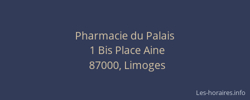 Pharmacie du Palais