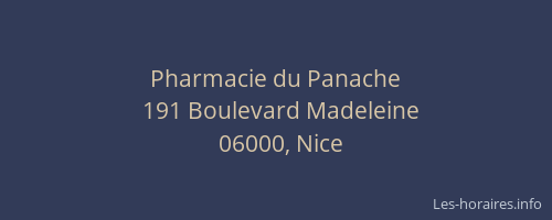 Pharmacie du Panache